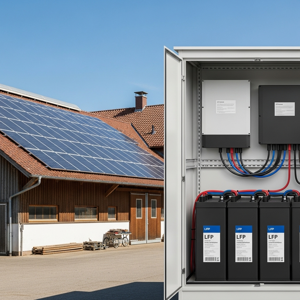 Blueprint for farm microgrids: parallel LFP + split‑phase 240V