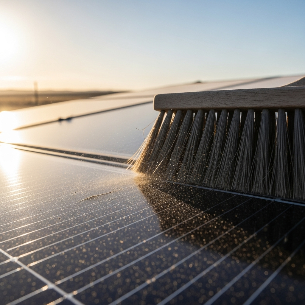 Dry Brush vs Wet Wash for Remote PV: Efficiency and Risk