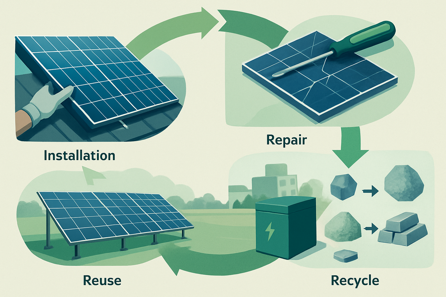 7 Circular Business Models for PV Modules and ESS