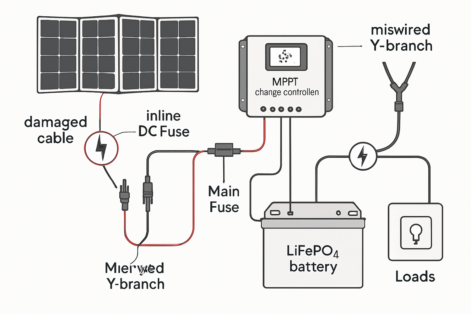 7 mistakes that cause short circuits in portable solar