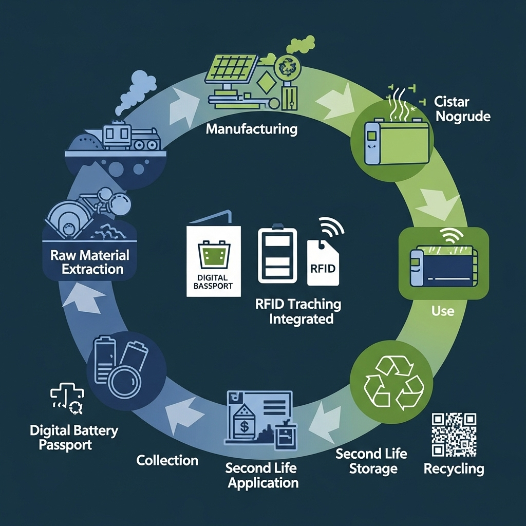 Blueprint for circular ESS design: labeling, RFID, passports
