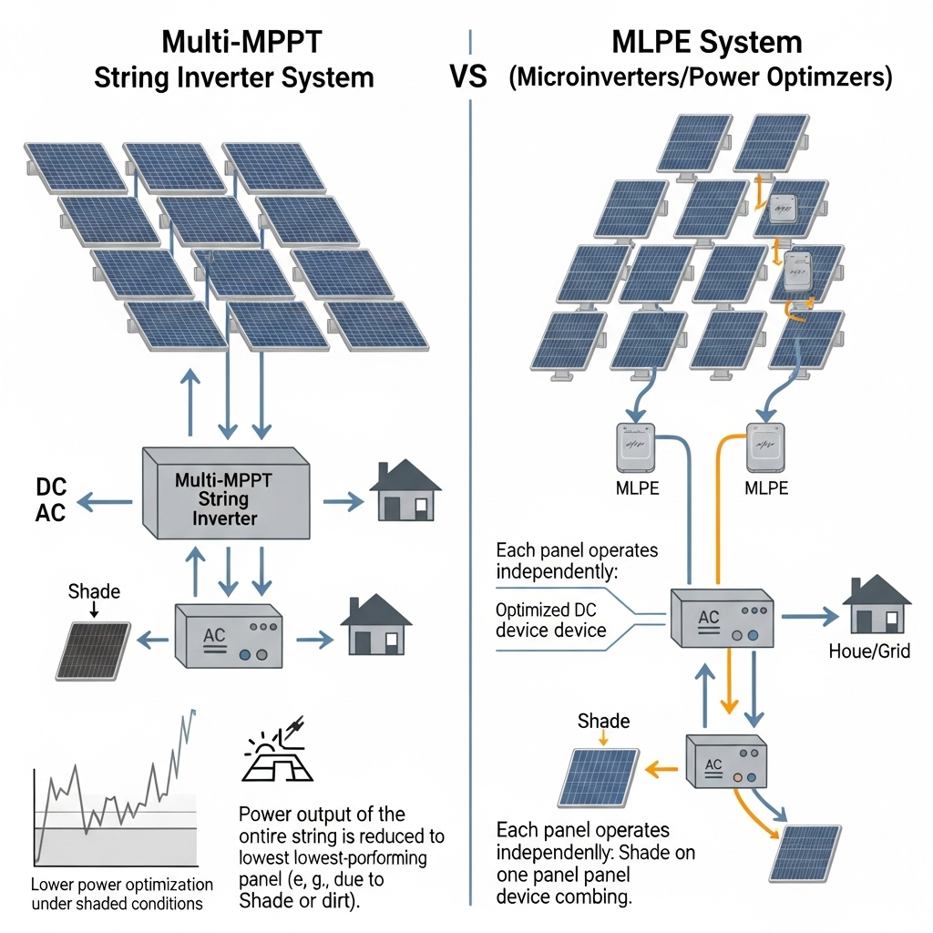Blueprint: Multi-MPPT String vs MLPE for Shaded Rooftops
