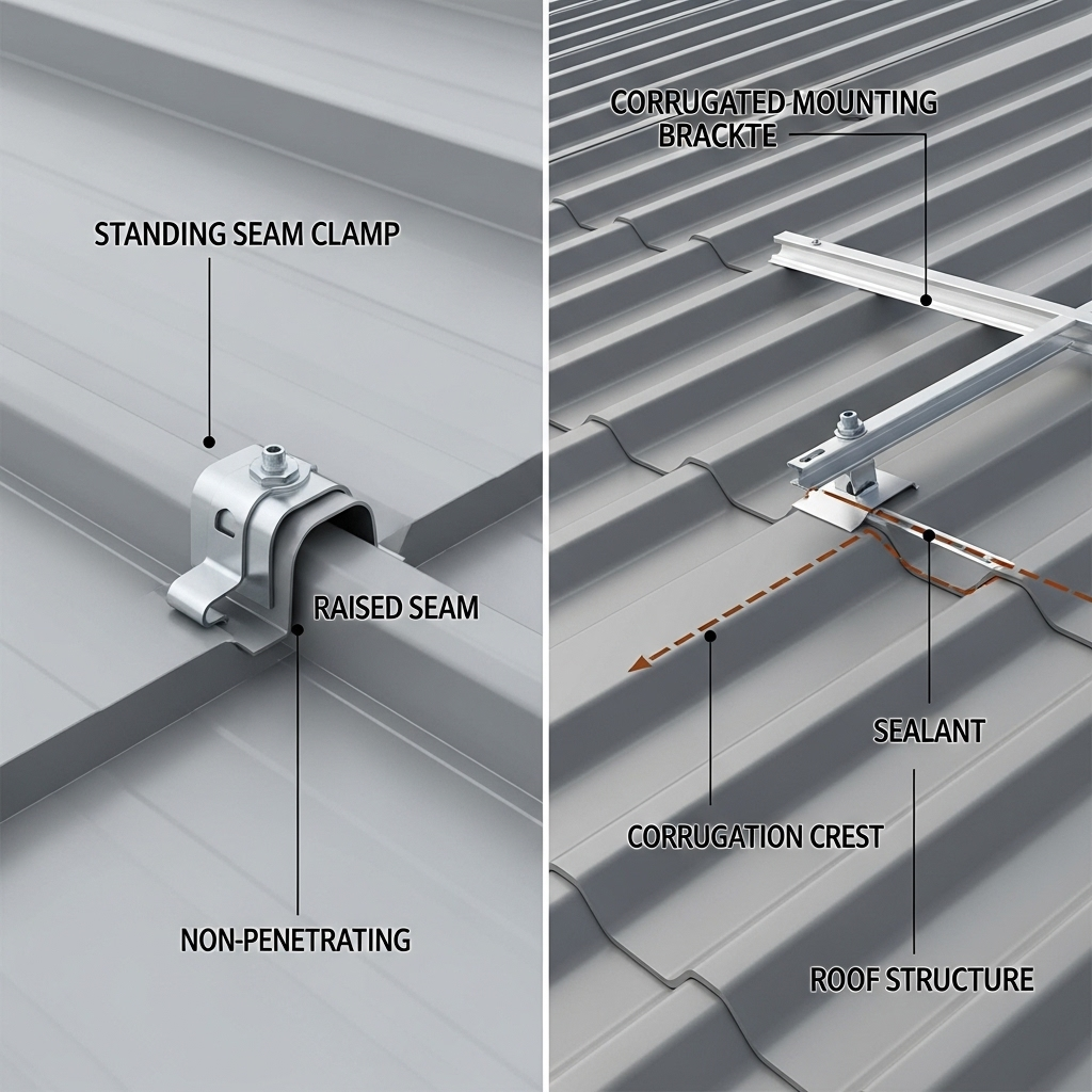 Comparing Clamp Designs: Standing Seam vs Corrugated Panels