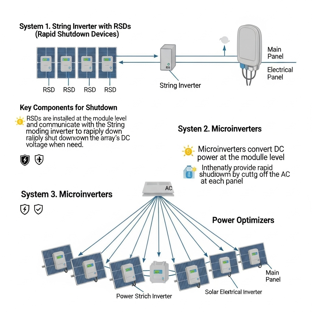 Rapid Shutdown Compliance: Strings, Microinverters, Optimizers