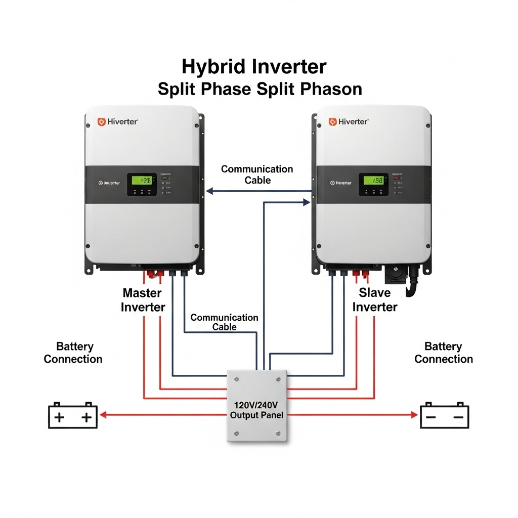 How to stack hybrid inverters for safe split‑phase power