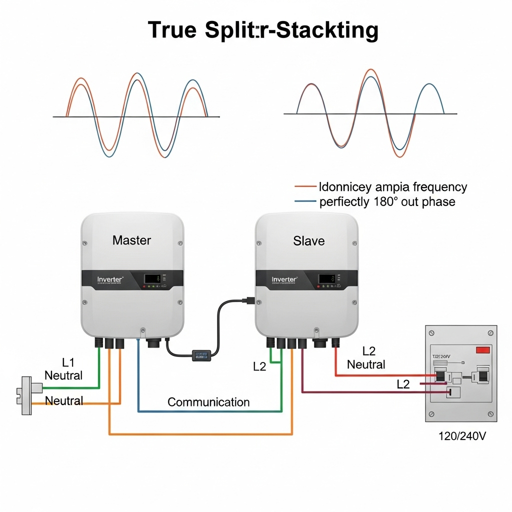 Myth vs reality: can two inverters make true split‑phase?
