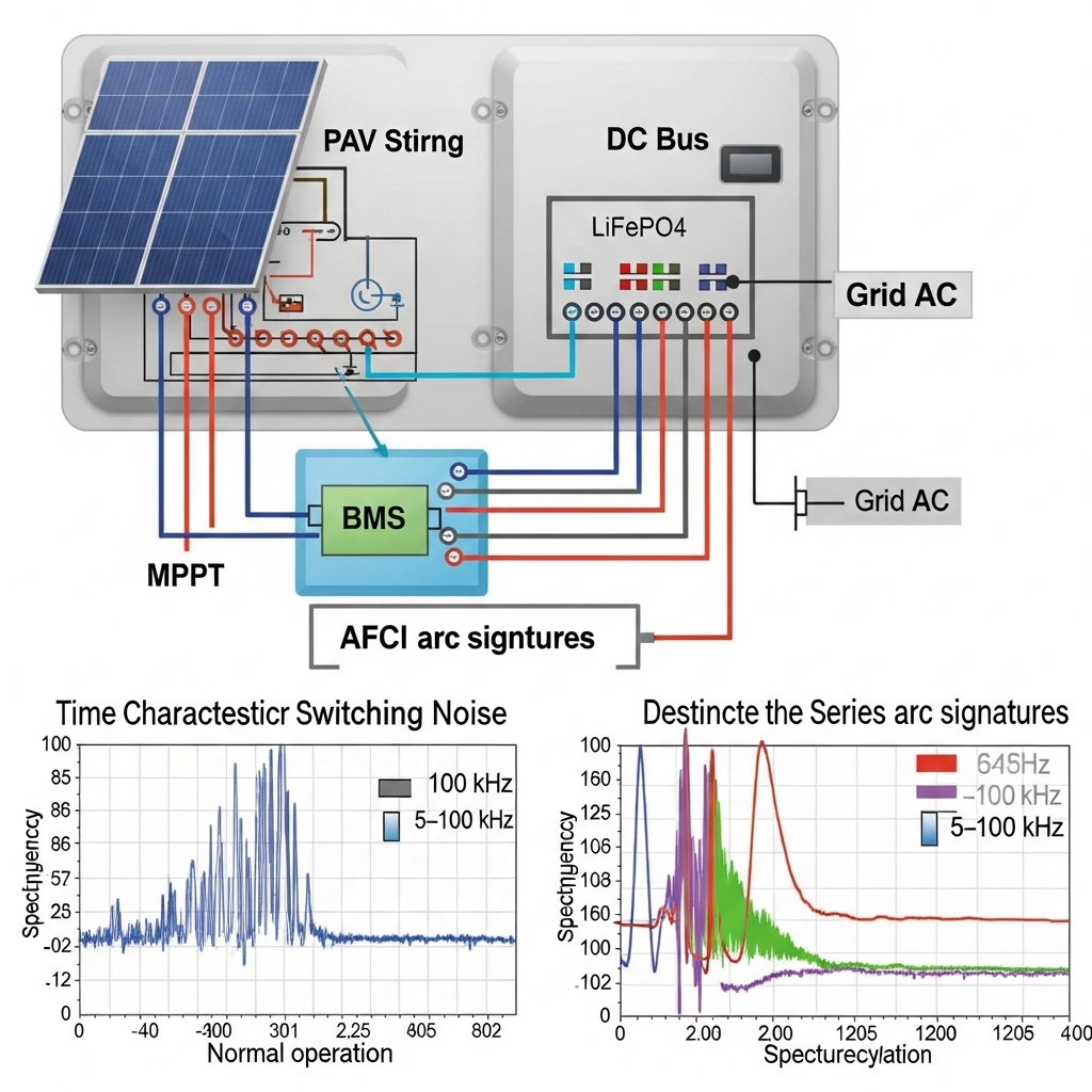 Review: AFCI Algorithms in Hybrid Inverters for Solar Safety