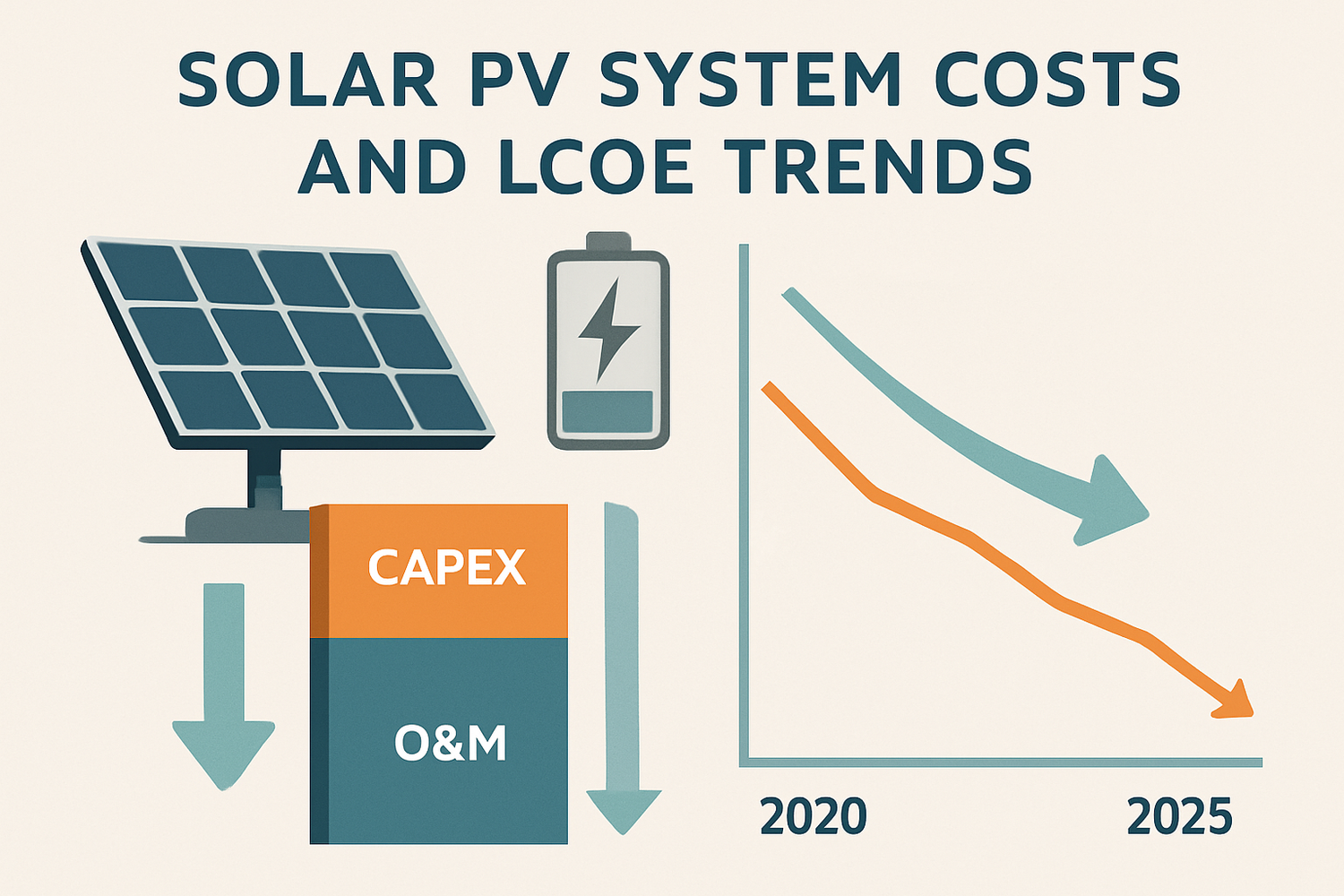 Solar cost update 2025: CAPEX, O&M, LCOE, payback math