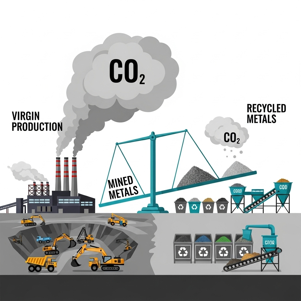 Data check: recycled metals cut GHGs vs mining by up to 80%