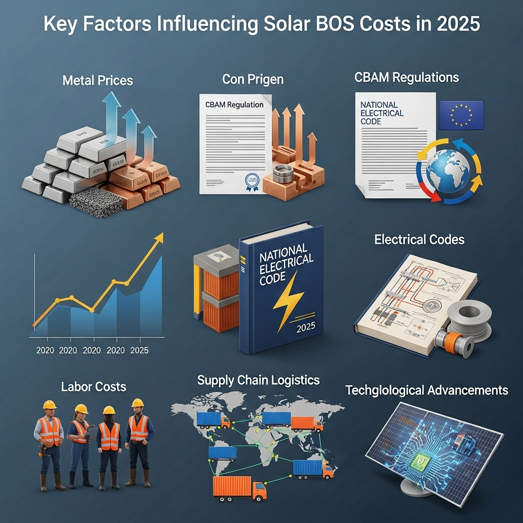 BOS Cost Outlook 2025: Metals, CBAM, and Code Shifts