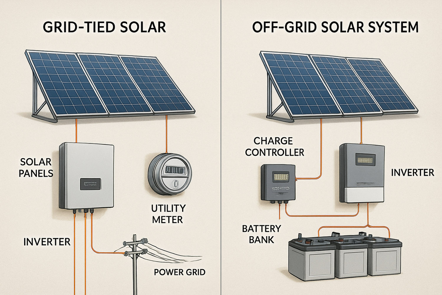 Off-Grid vs. Grid-Tied: Which System Diagram Is for You?