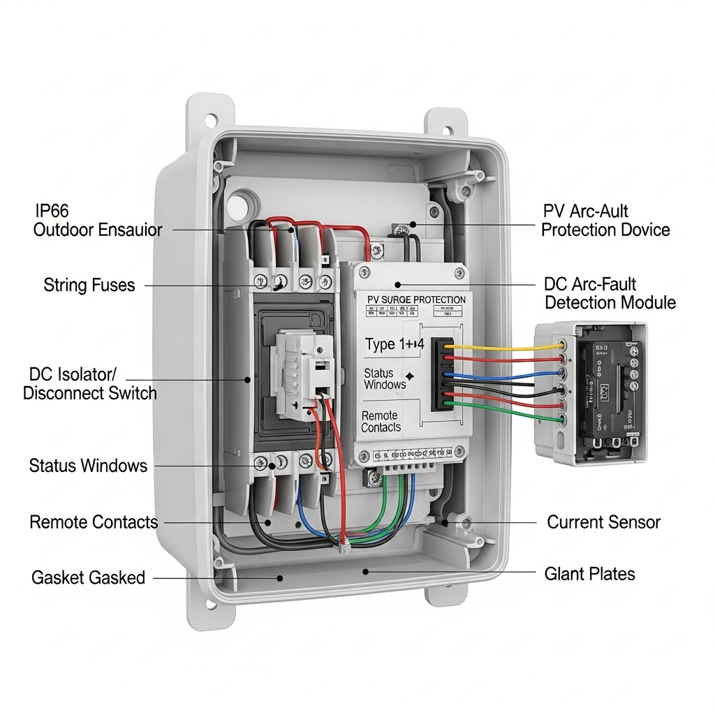 Buyer's checklist: IP rating, surge, and arc-fault in combiners
