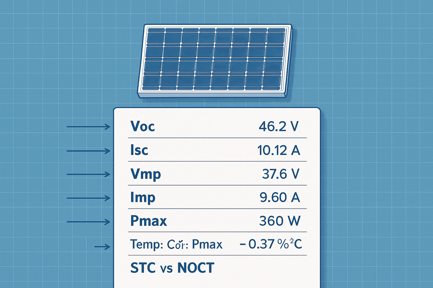 How to Read a PV Spec Sheet: VOC, ISC, STC Explained