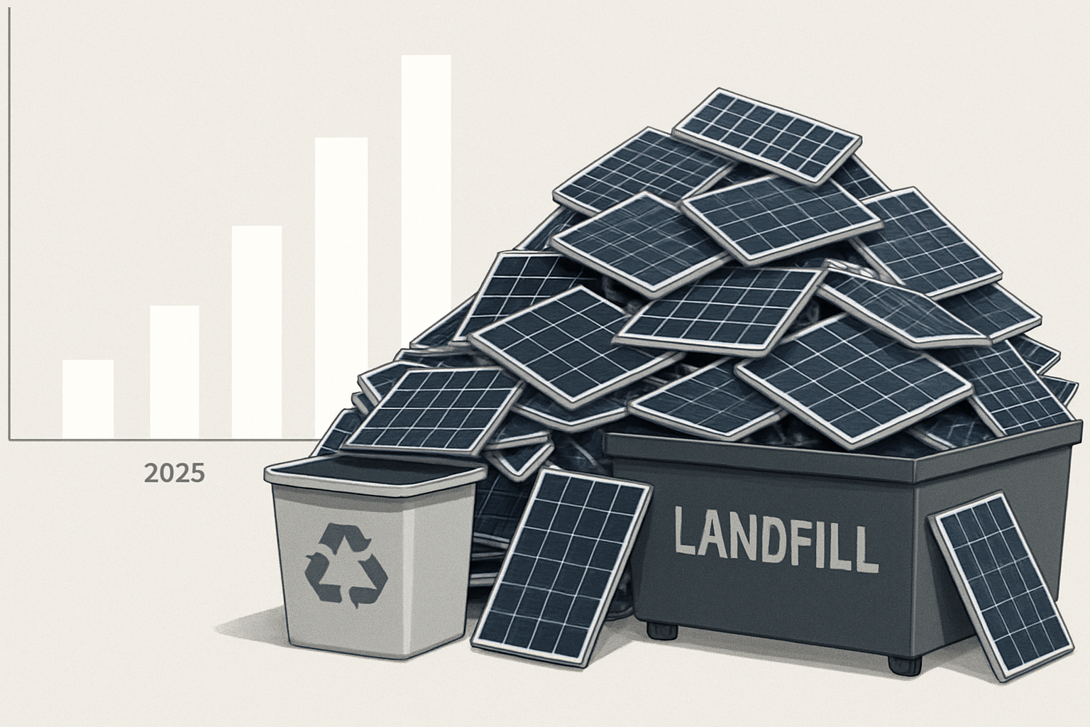 2025 Outlook: Solar Panel Waste Volumes and Recovery Value