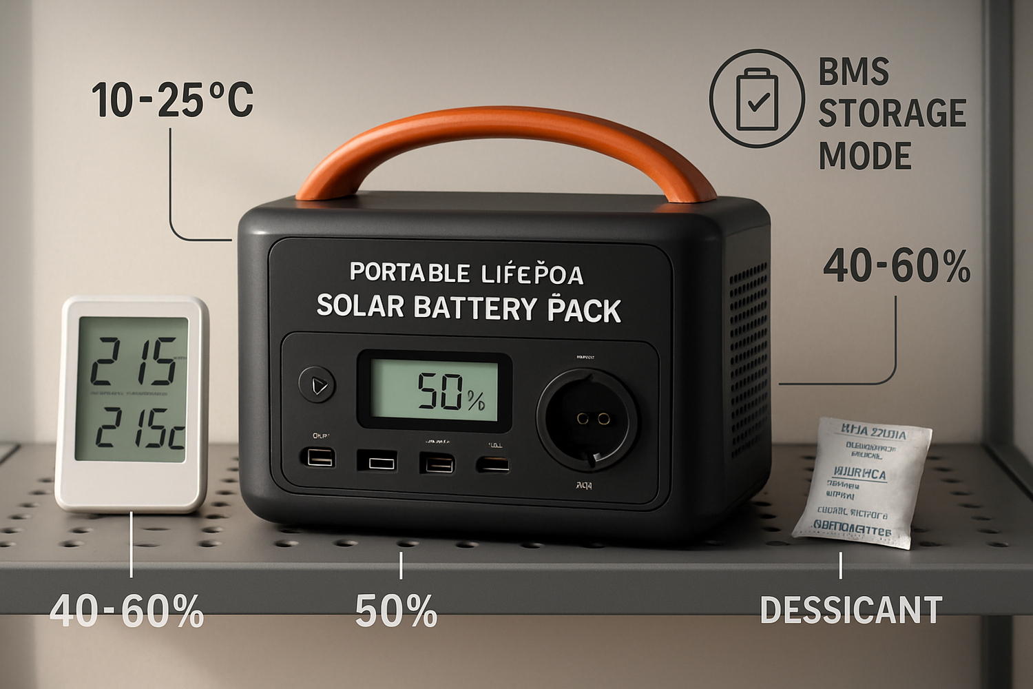 How to Store Portable Solar Batteries to Curb Self-Discharge