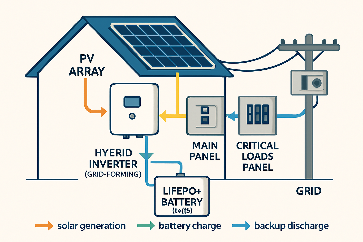 Solar Inverter vs Battery: Backup Power Myths | Anern