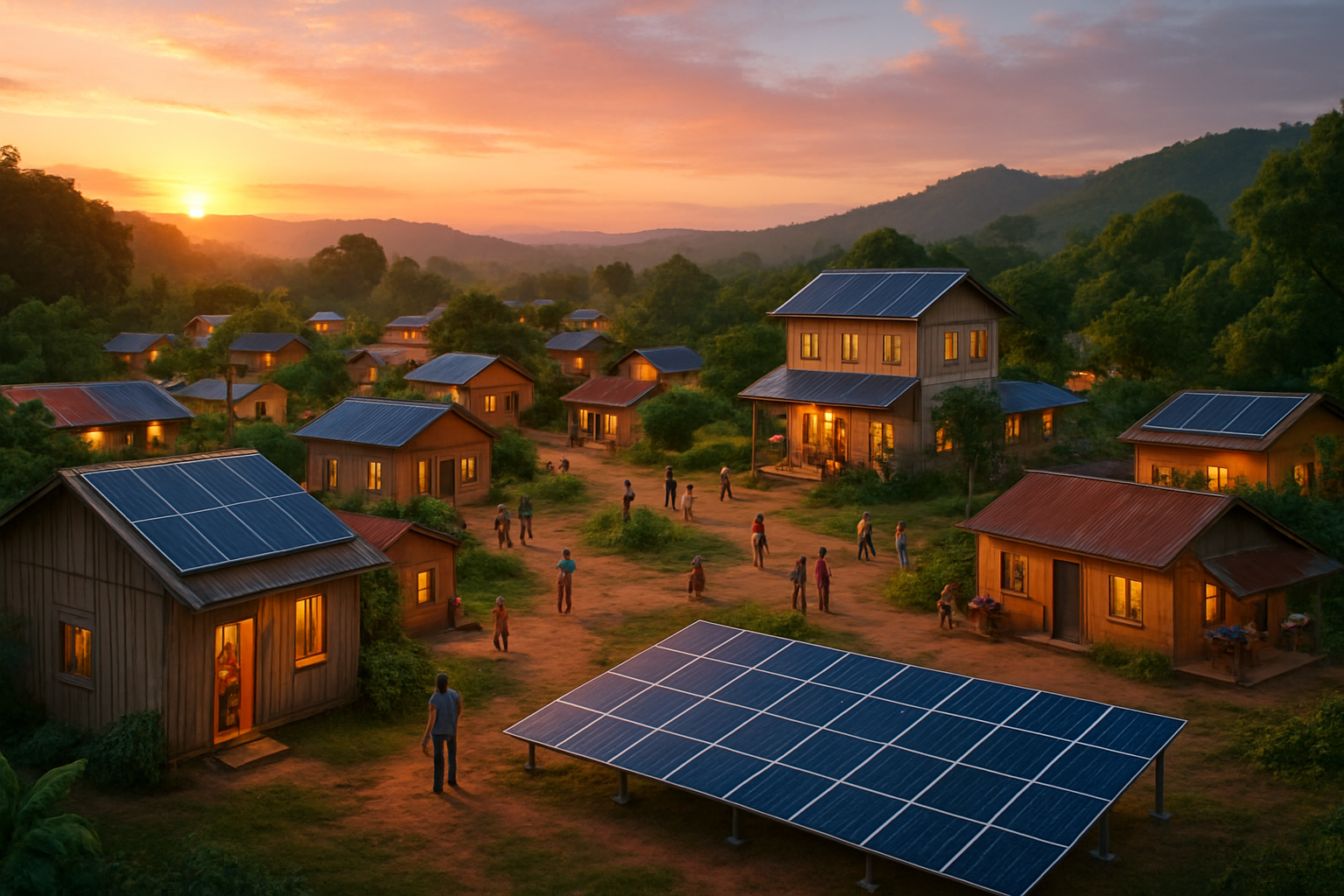 Village Power: Off-Grid Microgrids Blueprint (Solar, LiFePO4)