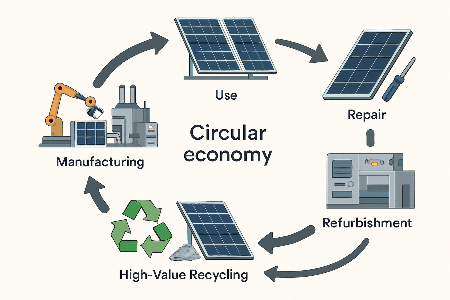 Roadmap to Net-Zero: Circularity Across Solar Module Types