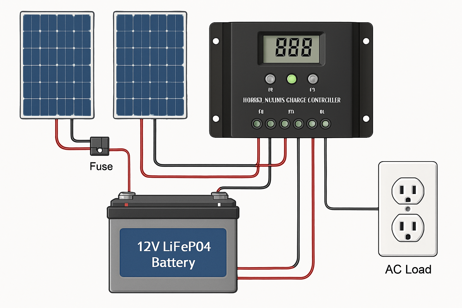 How to Wire a Hybrid Controller to a 12V LiFePO4 Battery
