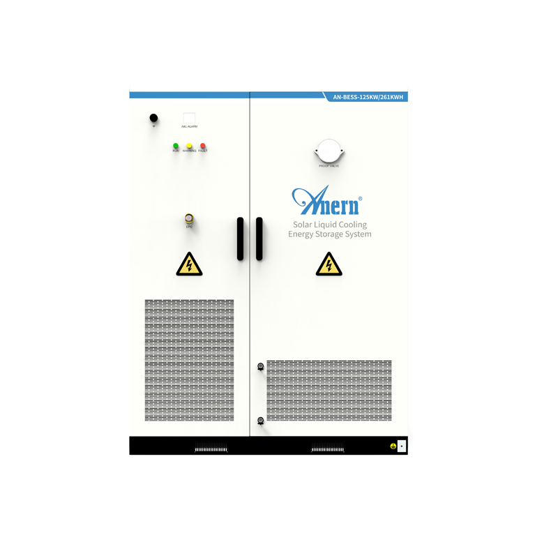 105kW 241kWh liquid-cooling energy storage cabinet equipped with battery packs, controller unit and heat dissipation outlets