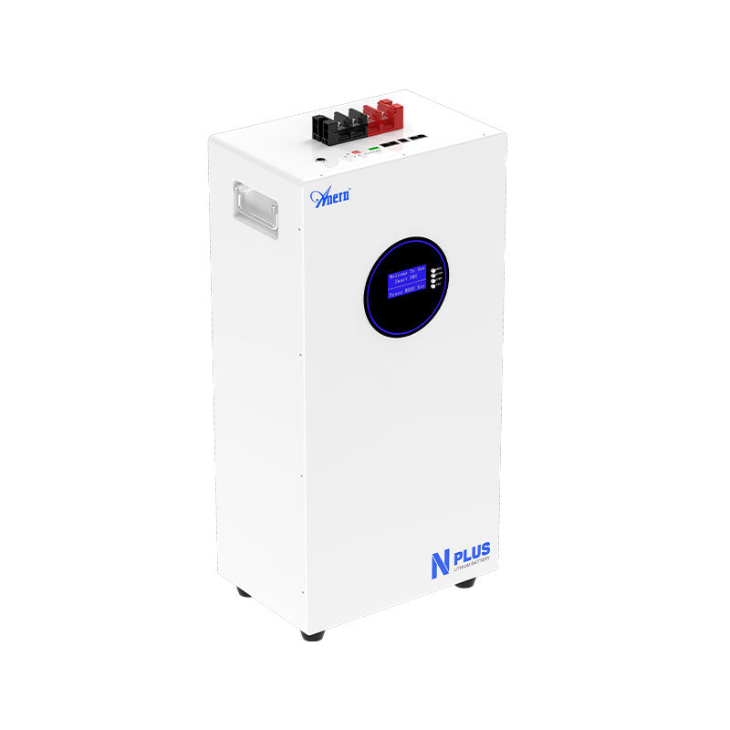 51.2V 314Ah LiFePO4 solar battery with smart BMS and digital display