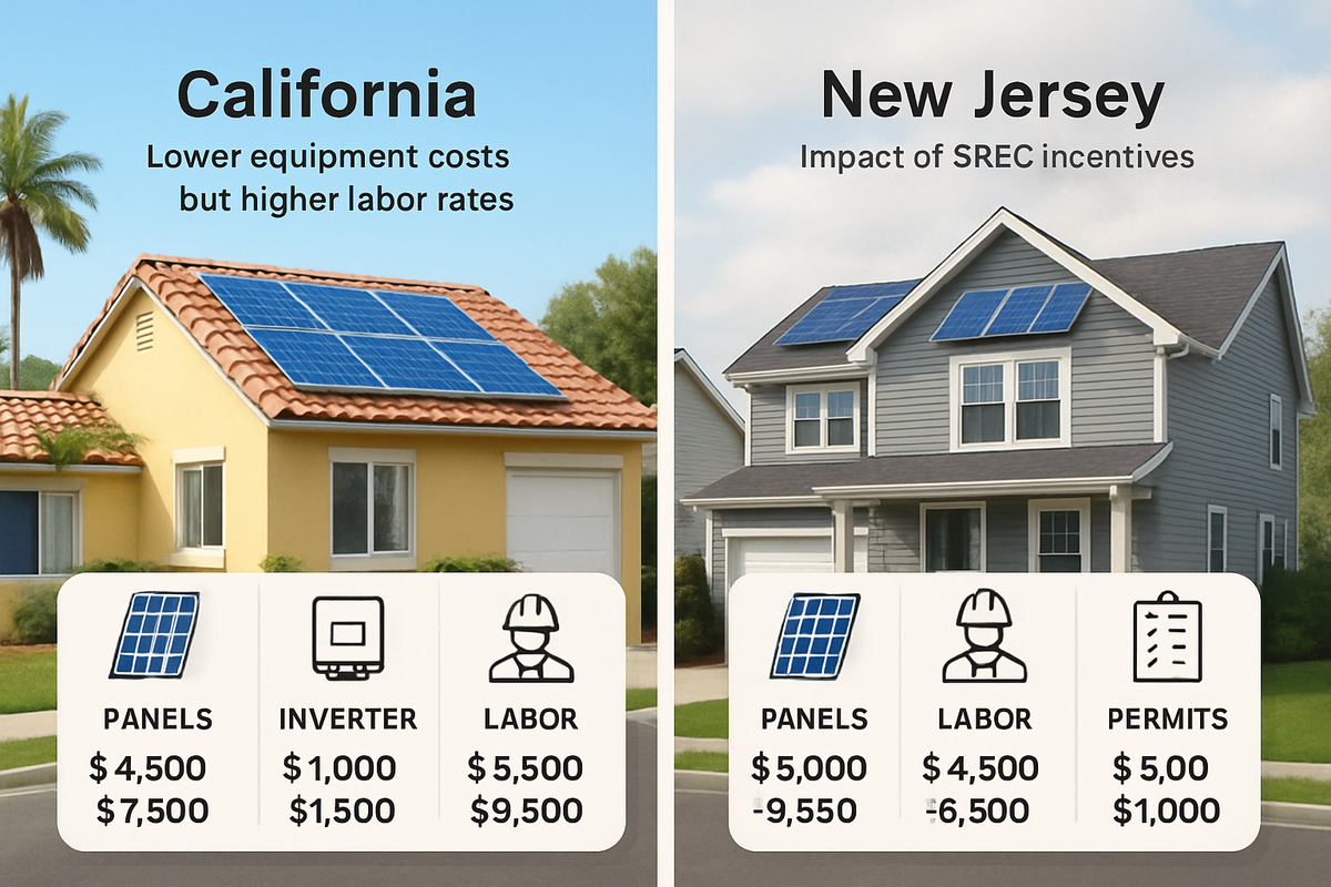 Case Study: California vs New Jersey Solar Cost Anatomy