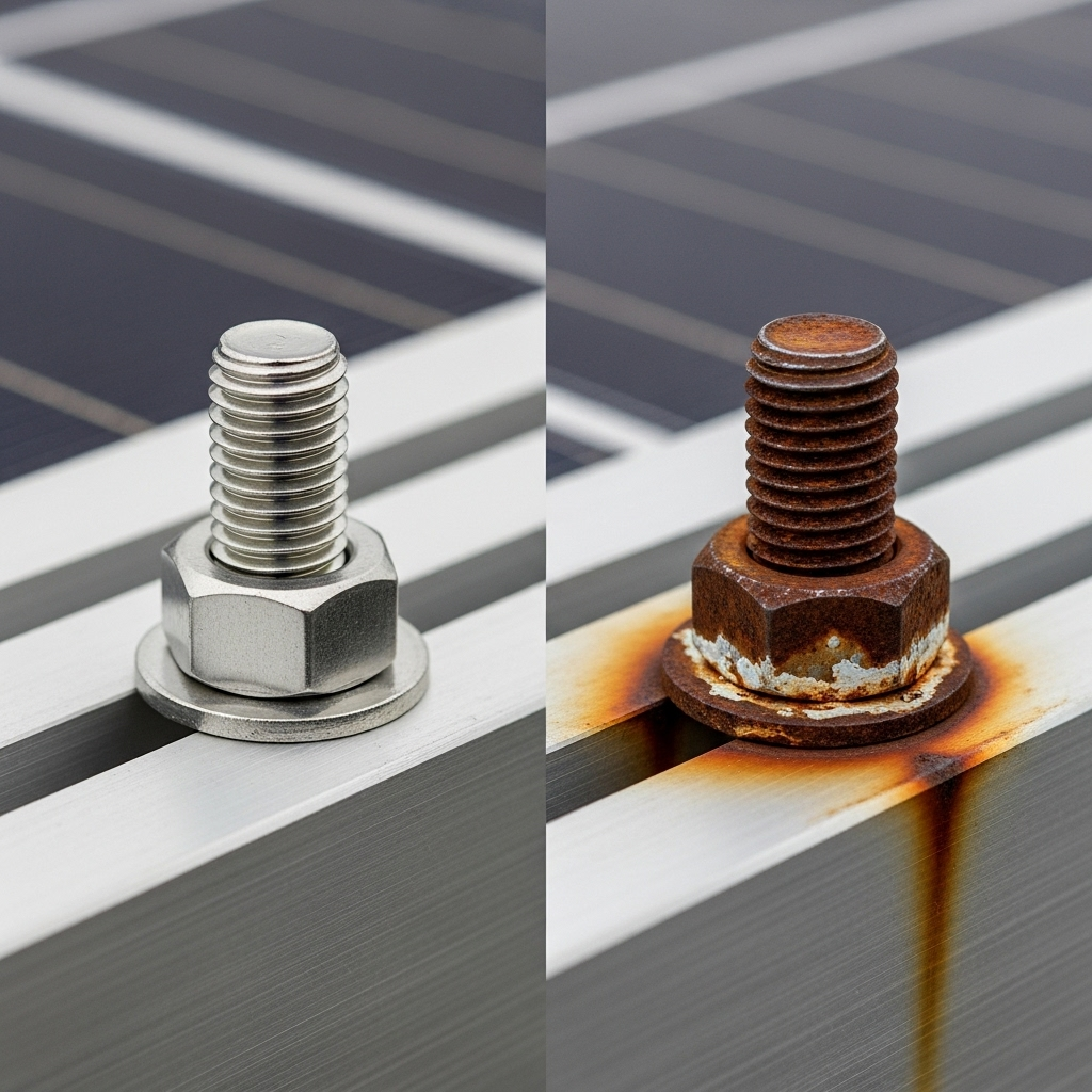 Stainless vs. Galvanized PV Rack Fasteners: Durability - Anern
