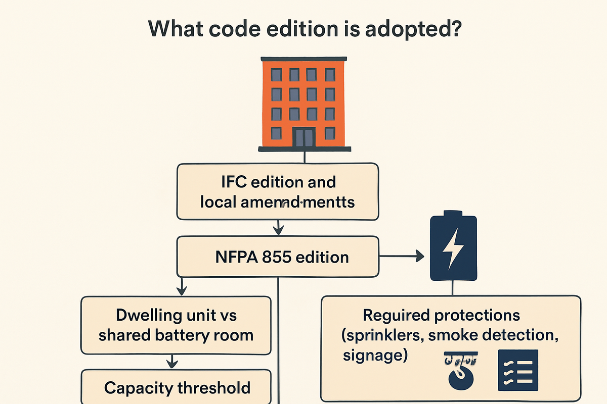 NFPA 855 vs IFC: Which Battery Rules Apply to Apartments?