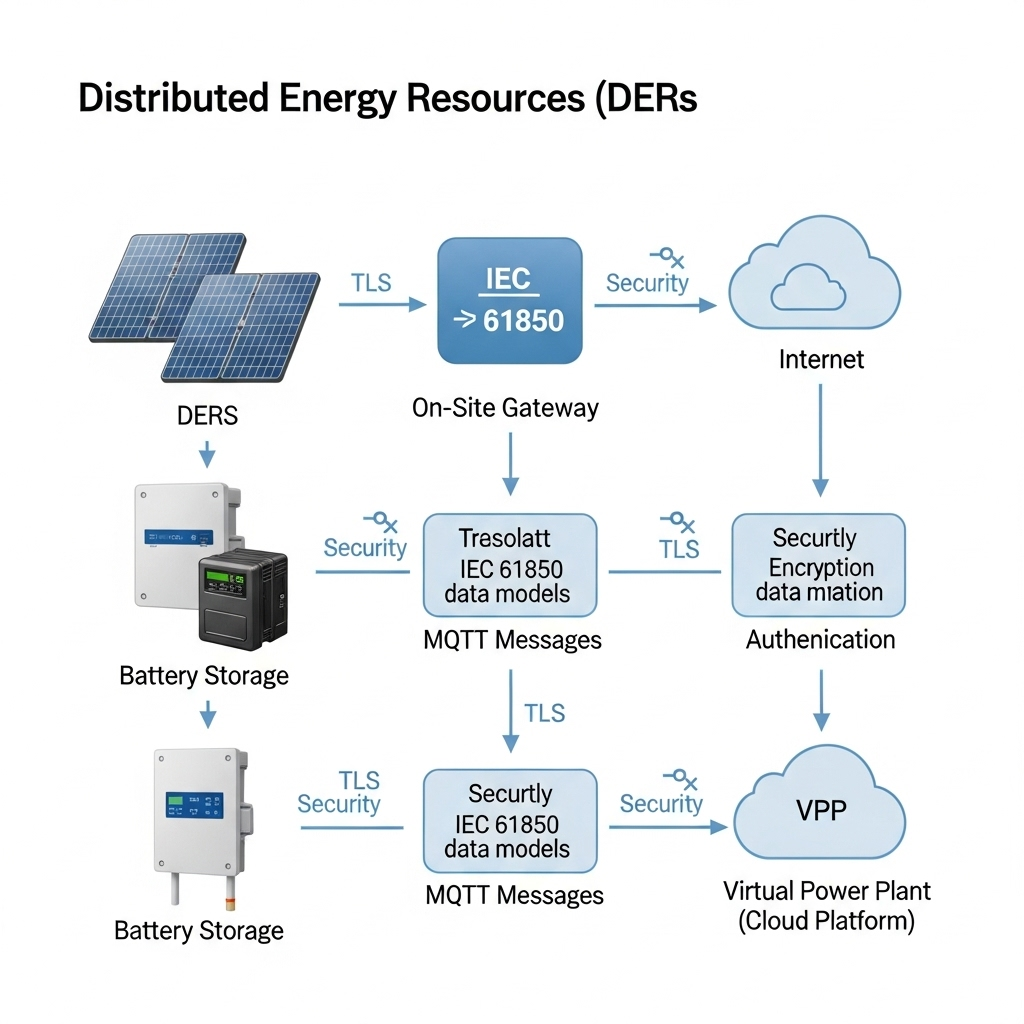 Vendor-Agnostic IEC 61850/MQTT Patterns for Secure VPP Telemetry
