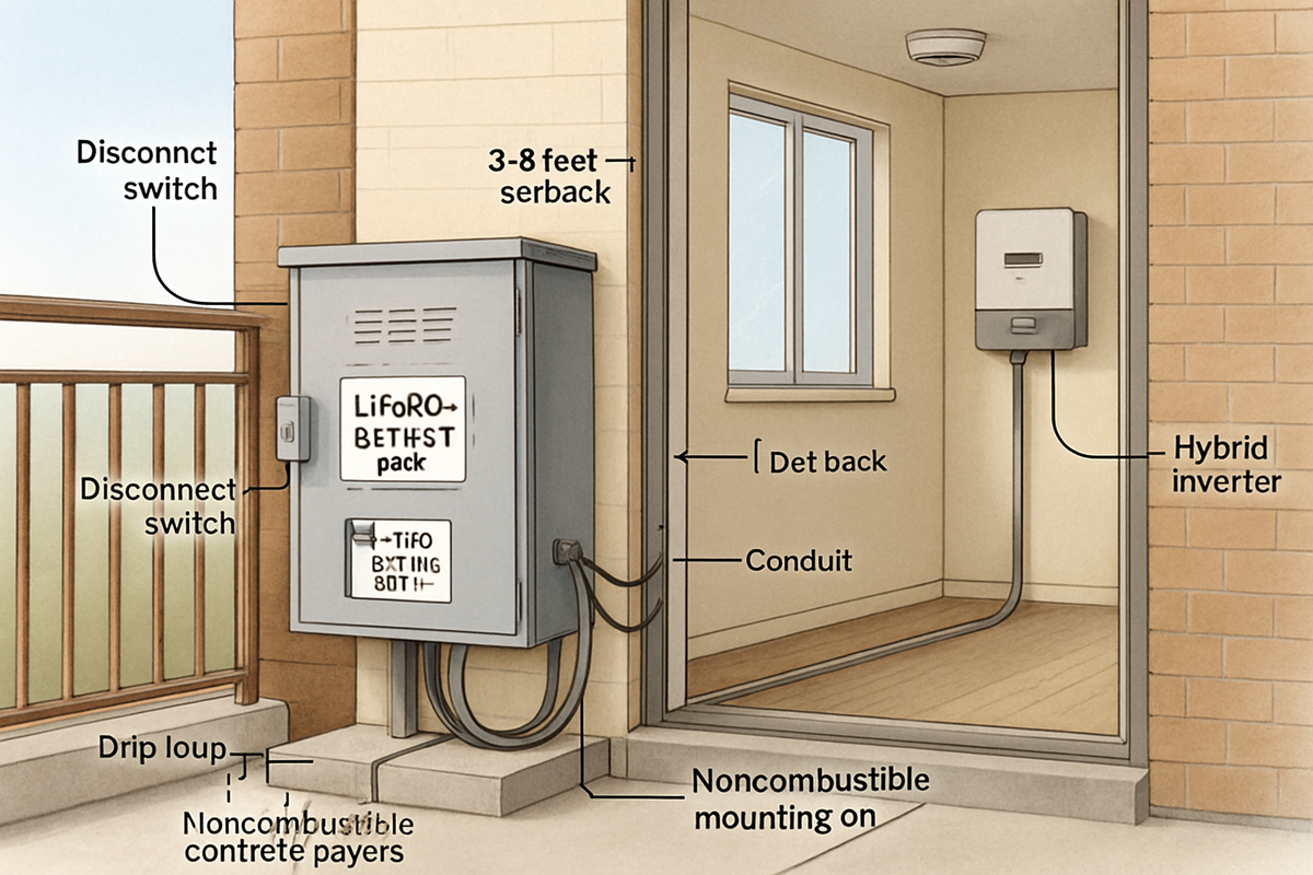 How to Install LiFePO4 Storage in Rentals, Fire-Code Safe