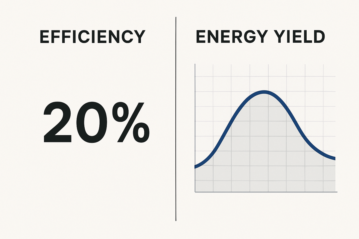 Energy yield vs efficiency: what matters for lifetime ROI