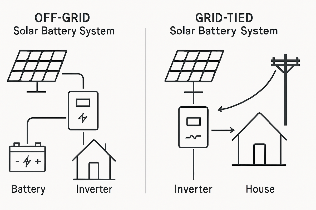 How to Choose Off‑Grid or Grid‑Tied Batteries for Solar