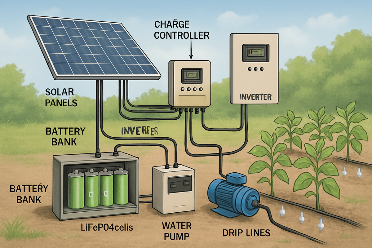 How a battery-free solar water pump works