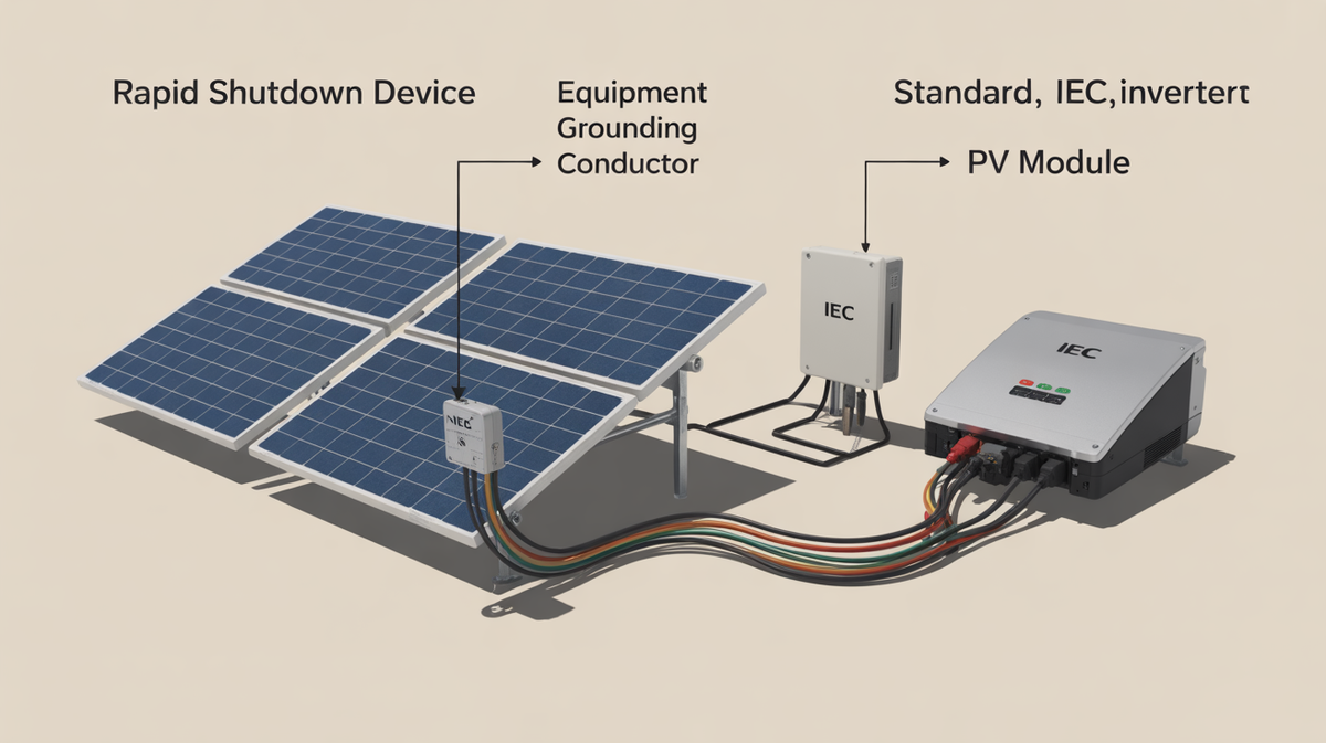 Rapid Shutdown vs. Earthing: NEC & IEC Solar Guide - Anern