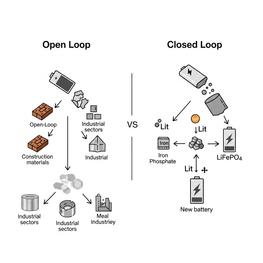 Open-Loop vs Closed-Loop: LiFePO4 Battery Recycling Realities