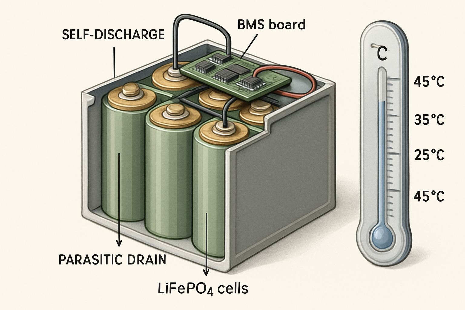 Myth vs Reality: LiFePO4 Self-Discharge in Long-Term Storage