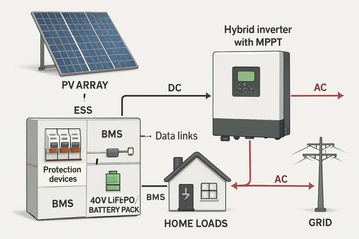 ESS BMS Inverter Explained Sizing Safety Guide | Anern
