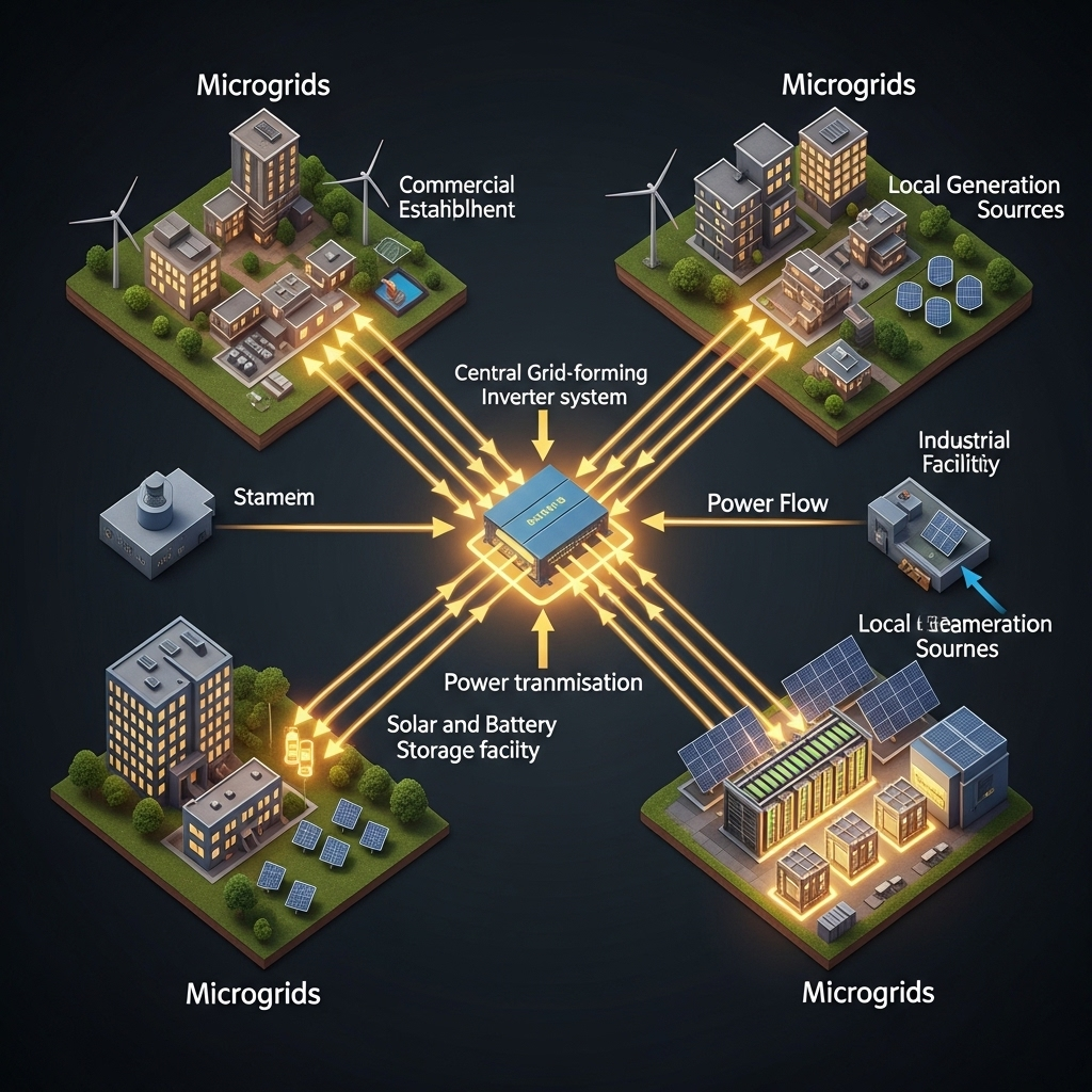 Central Inverters Layout Grid-Forming Inverters: Microgrid Blackstart Case Study - Anern