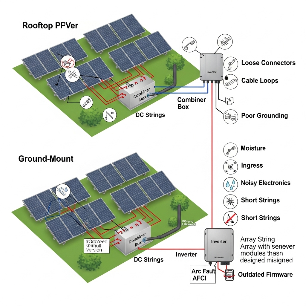 7 Mistakes That Trigger False Arc-Fault Trips in PV Arrays