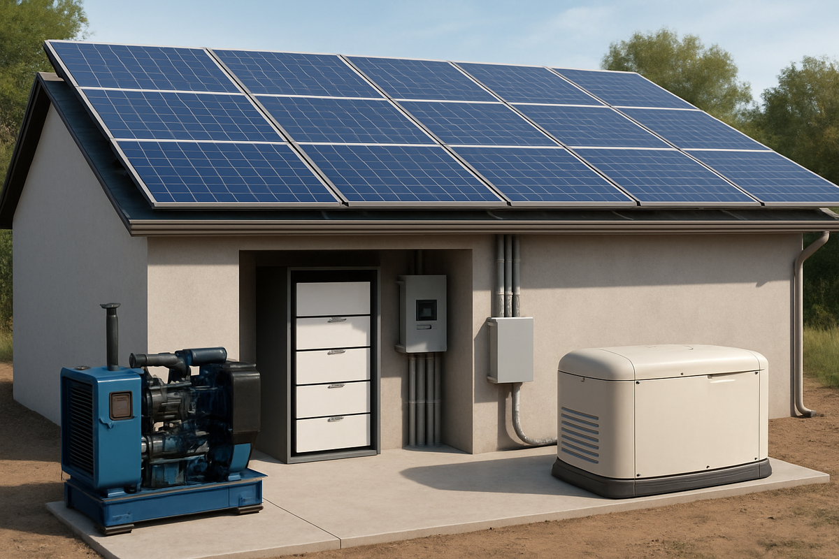Diesel vs Propane Generators for Solar Off-Grid Backups
