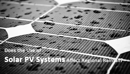 Does the Use of Solar PV Systems Affect Regional Rainfall?