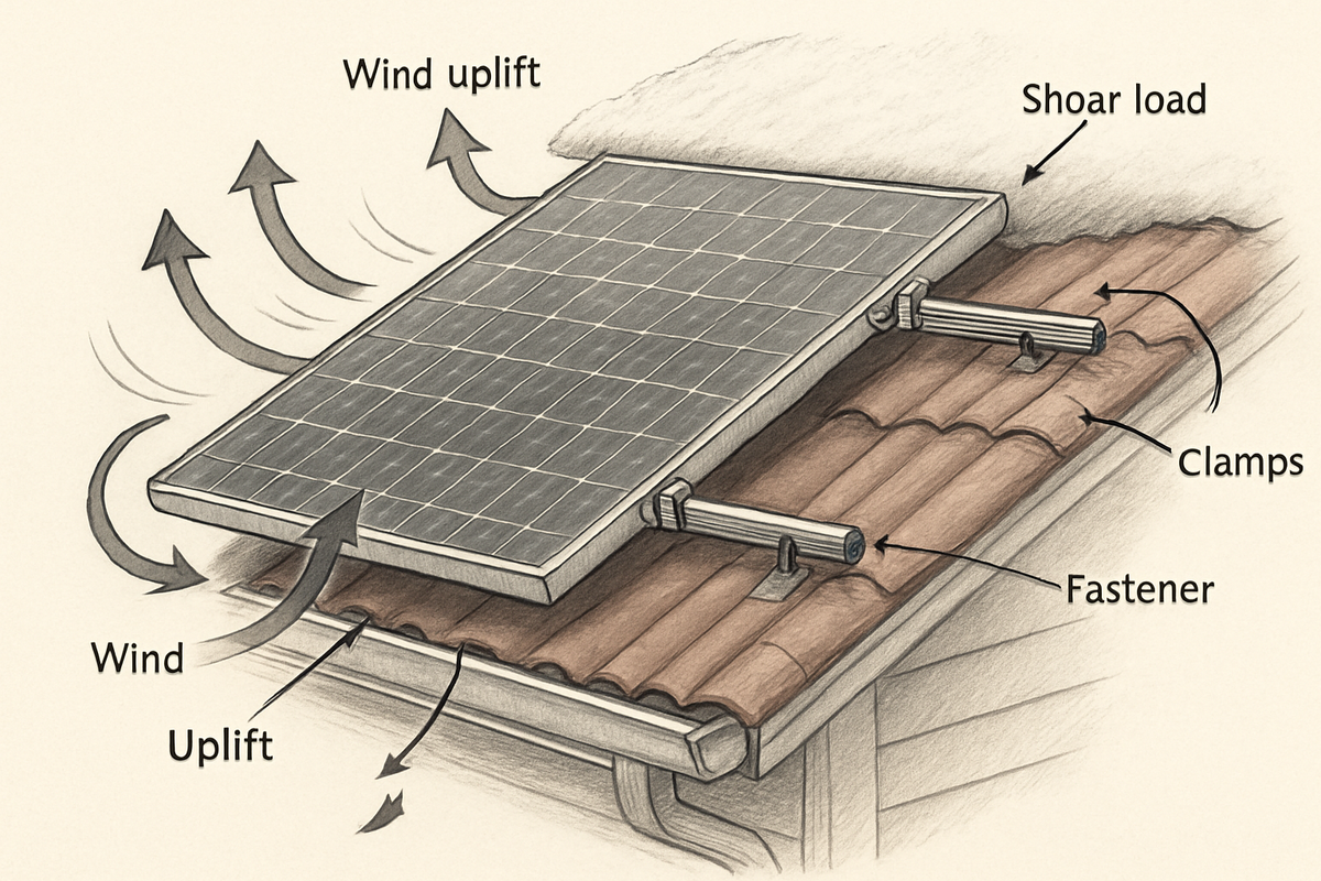 Structure Racking In Wind Solar Racking Design: Wind and Snow Load Engineering - Anern