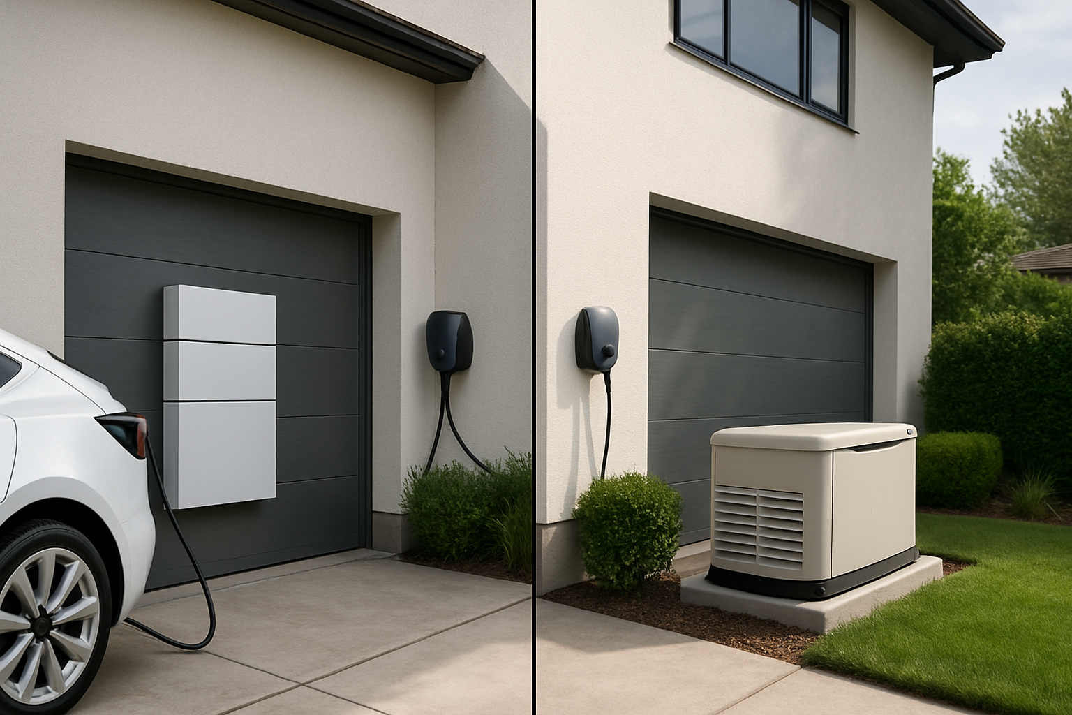 Will a Home Battery or Generator Best Protect Your EV Charger?