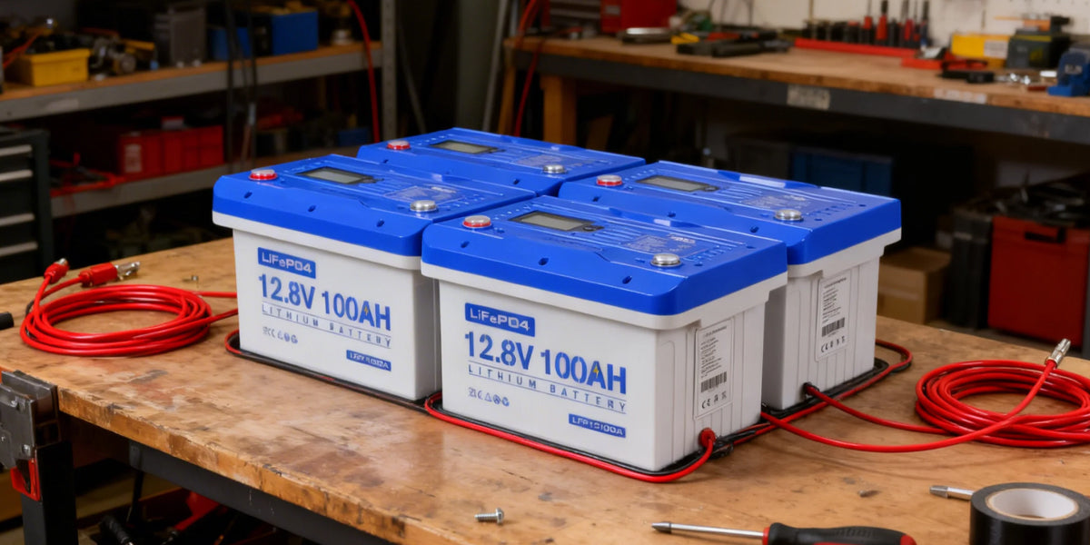 How to Build a High-Current 400Ah Bank with 12V 100Ah LiFePO4 Batteries