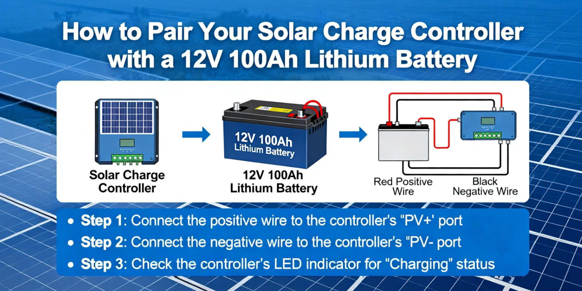 How to Pair Your Solar Charge Controller with a 12V 100Ah Lithium Battery