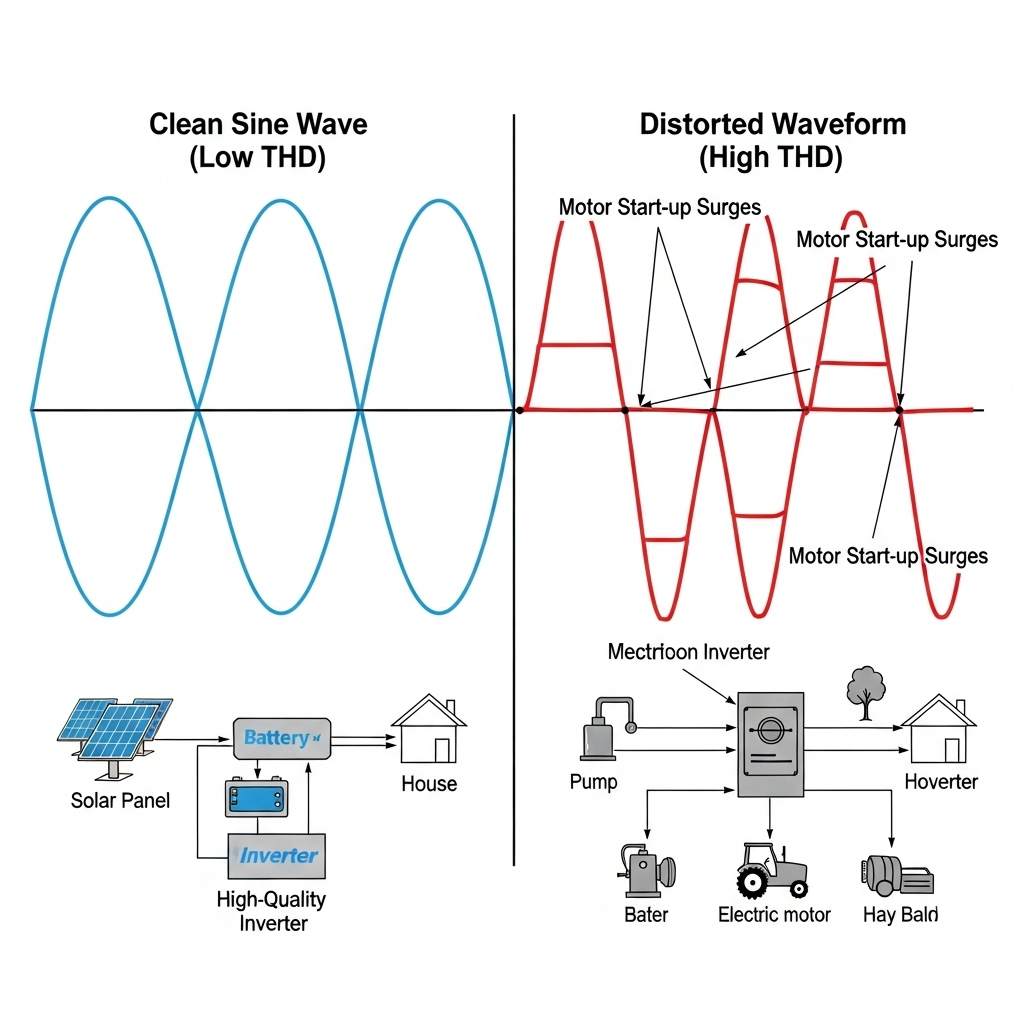 Case Study: THD Control and Surge Events in Off-Grid Farms