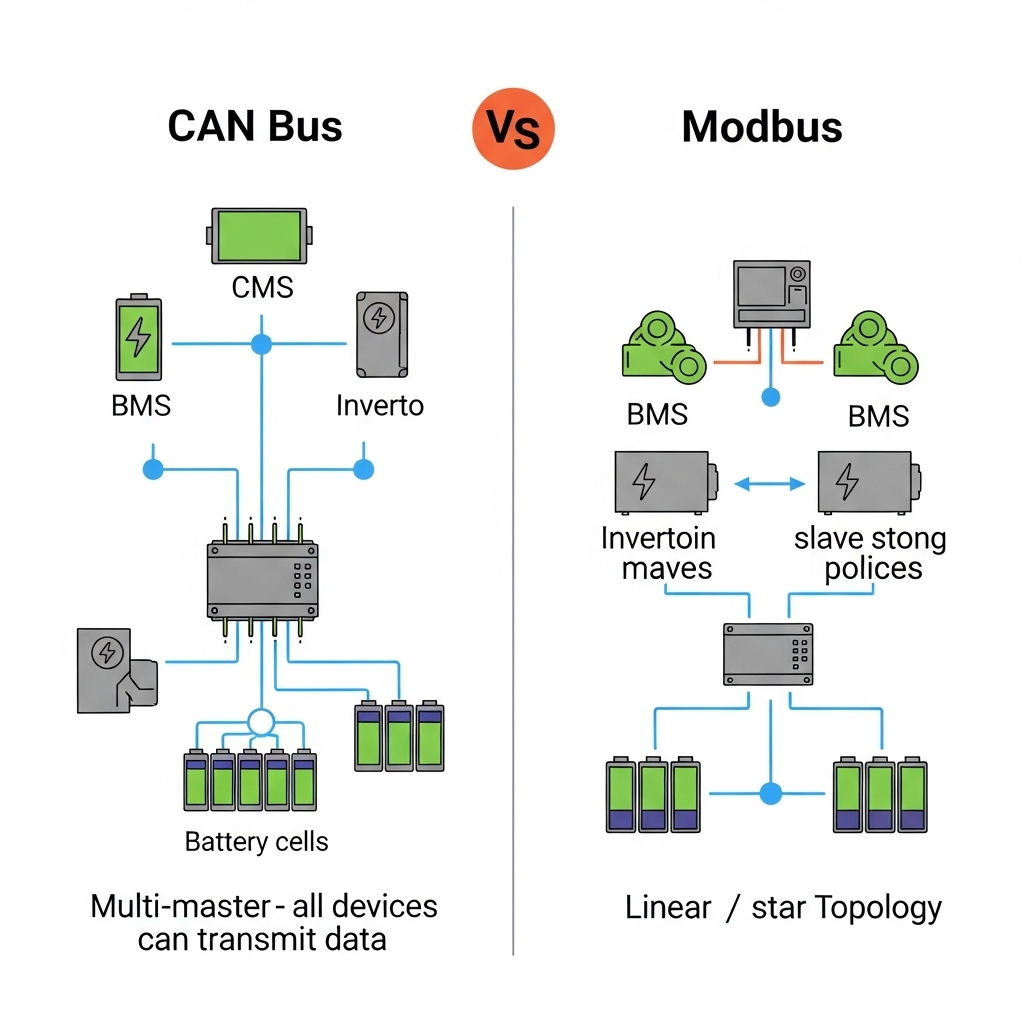 CAN bus vs Modbus: choosing a BMS backbone for LFP packs