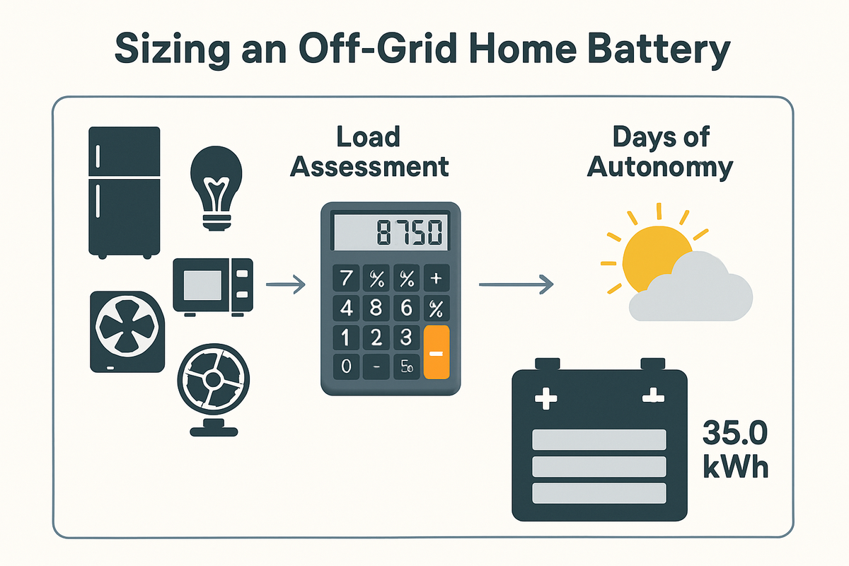 How to Size Your Home Battery Storage for Off-Grid Living