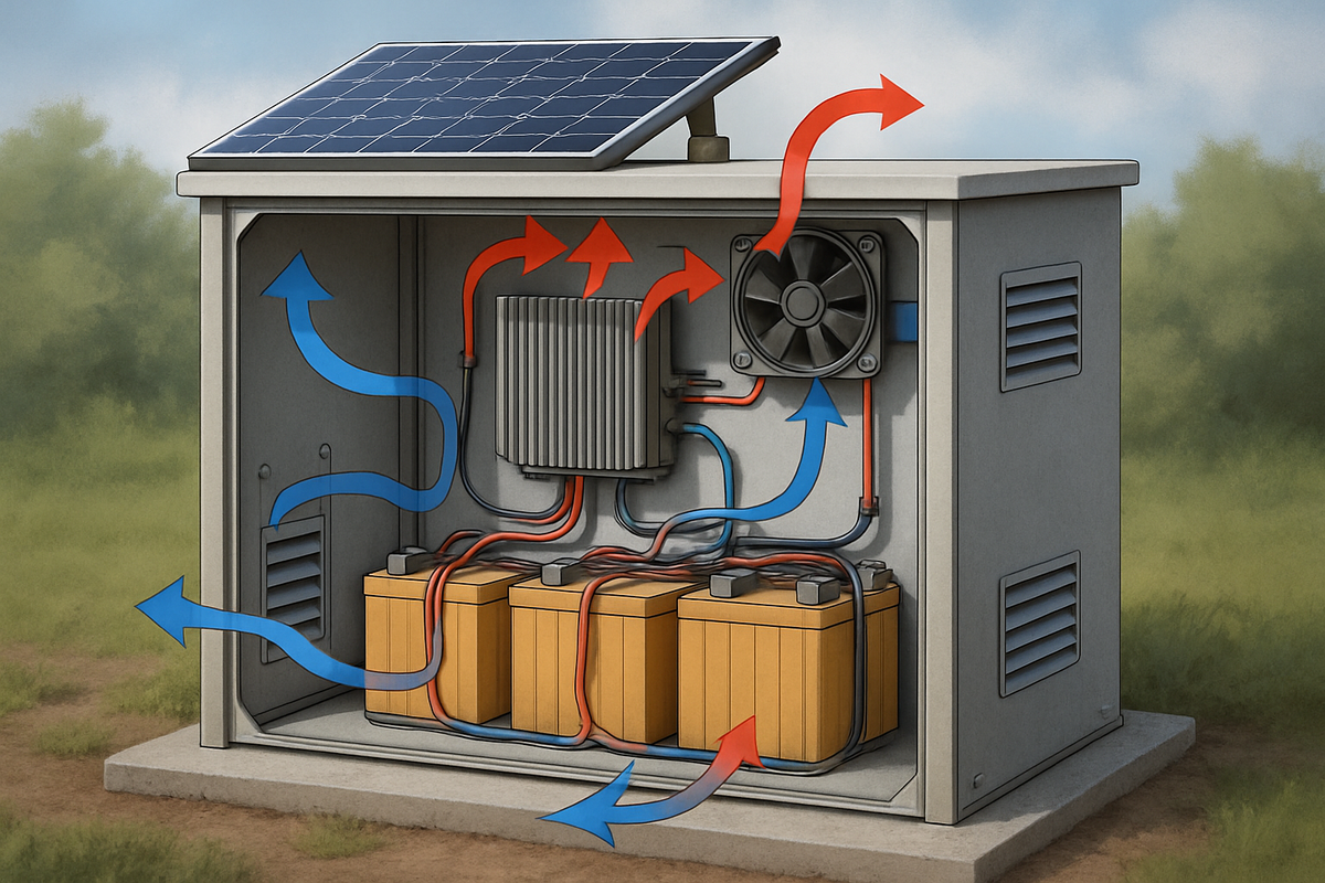 Solar Heat & Ventilation for Battery Systems | Anern