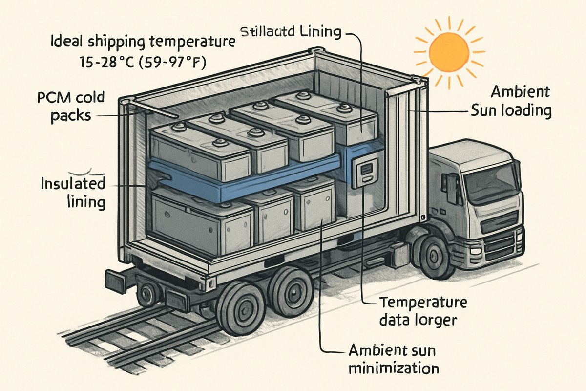 Safe Shipping Temps for Portable ESS: From Rail to Road